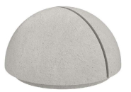 Borne béton LIGNI - 2 Finitions 1/2 Sphère - Blanc sablé et gris sablé - Ø400, Ø600_1