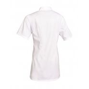 Noramc000 - Veste de cuisine SNV - Manches courtes - Poly/coton - Fermeture pression calotte blanche_1