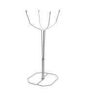 Pied pour bac soldeur - Réf 41438 - Acier gris alu - H 84cm - Ø fil 8mm - Base 40x30cm_1