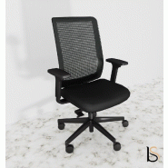 Siège bureautique Wi max dossier filet - Sokoa - Noir, Non, Réglable 3D, Oui, Sol dur_1