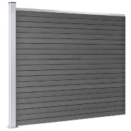 Vidaxl panneau de clôture wpc 175x146 cm gris 148983_1