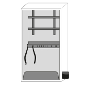 Armoire de stockage extérieur pour bouteilles de gaz G-LINE G-OD modèle GOD.215.100.WDHW - Réf 30735-015-32672 - Avec fenêtres à charnières et dispositif de maintien_1