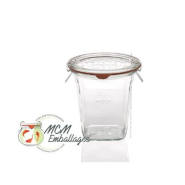 Bocaux en verre WECK Quadro 545 ml Ø100 mm avec couvercle et joint (clips non inclus) - WN000027_1