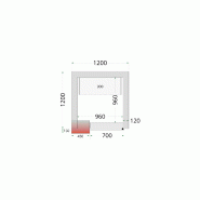 Chambre froide négative CRNF1212 Blanc 1200 x 1200 x 2200 mm TEFCOLD_1