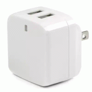 Chargeur mural USB à  2 ports - Haute puissance 17W / 3,4A - Chargeur de voyage international - Blanc_1