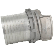 Demi-raccord symétrique avec verrou - DN 150 mm - Embout annelé Ø 152 mm - Alu_1