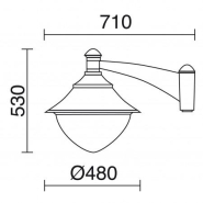 Luminaire extérieur Gunther-48 IP65 E27 70W noir - DOPO_1