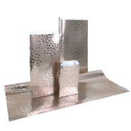 Pochettes cadeaux Bulles argent rose poudré 17,5x6x35cm - par 50_1
