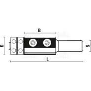 W114.192.R - Fraise à plaquette HW affleurage - Sistemi S.R.L. - diamètre 19 mm - double roulement inférieur_1