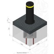 Borne amovible de défense - Defendor 1000 - K12 - Ø320mm - H1000mm - Acier peinture époxy_2
