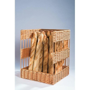 Panier debout en polypropylène pour pain/baguettes - 40x40x50cm - hygiénique et certifié apte au contact alimentaire_1