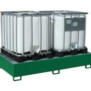 Bac de rétention métallique en acier - Stockage 1, 2 ou 4 fûts de 220 à 1050 L ou cubitainers 1000 L_1