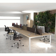 Bureau 6 personnes Tempo - Mobel linea - Alu, Chêne moyen , 360_0