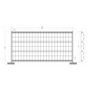 Cadre 4 - grille de chantier - cofrasud - clôture mobile grillagée de 350 x 190 cm_1