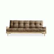 Canapé 3 places convertible Indie - Style scandinave - Futon Mocca - Couchage 130x190 cm - Marque Karup_1