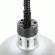 Lampe chauffante dôme rétractable finition métal brossé | Buffalo_1