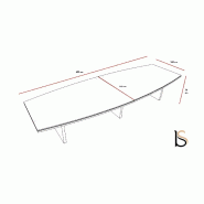 Table de réunion tonneau Status - MDD - Non, Wenge_1