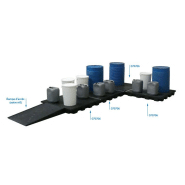 Plateforme de rétention ECO 240 litres plastique avec caillebotis PE_1