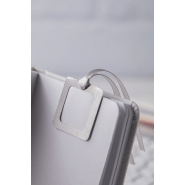 Marque-page en acier inoxydable avec ruban argenté - couleur argenté - poids 4,5 g_1