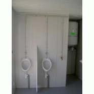 Bungalow de chantier / sanitaire - Douche, WC, urinoirs, lavabo et chauffe-eau - Longueur 2.5 à 6m_1