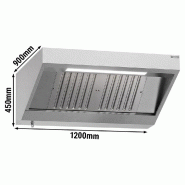 Hotte murale inox statique 1m20 avec filtre et éclairage | Profondeur 900 mm_1