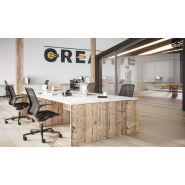 Retro - bureau open space professionnel - Mahora - plateau mélaminé robuste et personnalisable_1