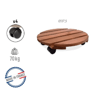 Roule-plante en bois rond naturel - Basics - 37,5 cm_1