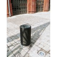 CR110 / CR115 - Poubelle publique - MMCité 1 a.S. - Socle en béton, corps en plastique, 35L, fixation au trottoir/sol_1