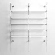 Élément suivant Queen Vogue chrome 5 tablettes blanc L90xH240cm_1