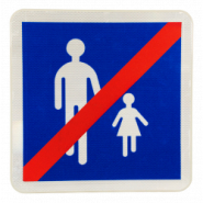 Panneau de prescription B55 - Sortie d'aire piétonne - WP Signalisation_1
