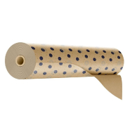Papier cadeau kraft brun Dotty bleu 0,70x50m_1