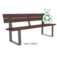 Banc public polyvalent RIGA - bois exotique, plastique recyclé, résineux (version économique)_1