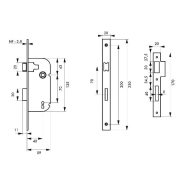 Serrure encastrable pour porte d'intérieur NF V/BC - 1 clé - 6 variures - Beaurain - garantie 10 ans_1