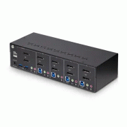 Switch KVM 4 Ports DisplayPort pour Deux Moniteurs, KVM 4K 60Hz, 2 Ports USB 5Gbps, 2 Ports USB 2.0_1