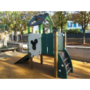 Structure multi-activités métallique chlorophylle - Tour avec toit LD1BP4800 - Ludoparc - 1,5 à 6 ans - 8 enfants_1