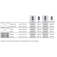 Barrière type Croix de Saint-André traditionnelle et élégante - Longueur 1072 ou 1572 mm - Trois cadres et quatre pommeaux au choix - LIGNE PROVINCE_1