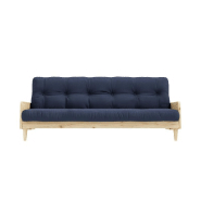 Canapé 3 places convertible Indie - Style scandinave - Futon bleu marine - Couchage 130x190 cm - Karup_1