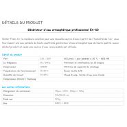 EA-60 - Fontaine à eau atmosphérique - Accair Water - Générateur d'eau douce de haute pureté - Capacité de stockage 45 L_1