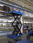 Table élévatrice en acier - Double ciseaux superposés - Modèle SX-0.2-D-90X60-30/110 - Charge 200 kg - Plateau 900x600 mm_1