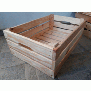 2 caisses en bois pour fruits/légumes - bois de pin séché, emboîtables, personnalisables - Réf. 496914_1