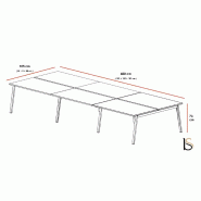 Bureau bench Born Wood - Mobel Linea - Blanc, 480_1