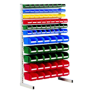 Châssis en L pour stockage de bacs - structure modulable avec montants perforés et options tablettes_1