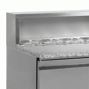 Comptoir à pizza GN1/1PT920 Inox L900mm 16454 TEFCOLD_1