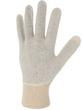 Gant de protection en coton interlock écru - Version légère - Ambidextre avec poignet tricot_1