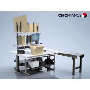 Poste de travail double - Ergoflex avec réglage électrique de la hauteur et portique optimisé_1