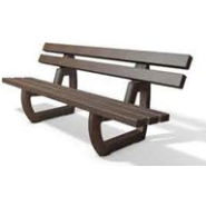 Banc public en plastique recyclé - Gamme TIVOLI - Longueurs 150 et 200 cm - ADS EQUIPEMENTS EURL - Polyvalent et intemporel_1