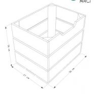 Billy-3 - Caisse en bois IKEA - Simply A Box - L36 x H30 x P27 cm - Bois brut et 6 coloris de lasure_1