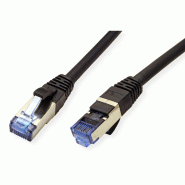Cordon VALUE Cat.6A (Classe EA) / 10 Gigabit S/FTP, LSOH, noir, 0,15 m_1