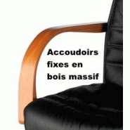 Fauteuil Directionnel avec accoudoirs  JOHN - Sitek - cuir noir_1