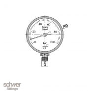Mr - Manomètre à tube de bourdon - Schwer Fittings - Série sécurité - Monture à baïonnette - Modèle standard type RSM/RSMG_1
